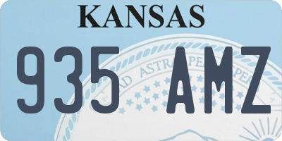 KS license plate 935AMZ