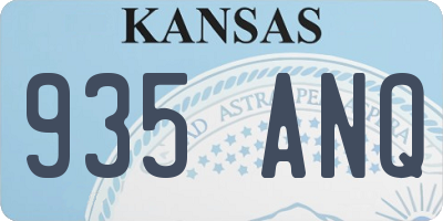 KS license plate 935ANQ