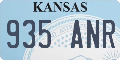 KS license plate 935ANR