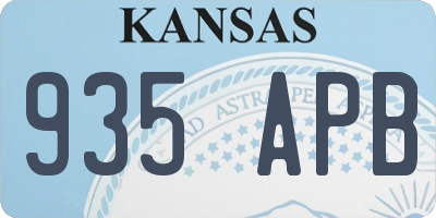 KS license plate 935APB
