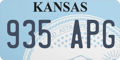 KS license plate 935APG