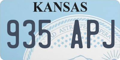 KS license plate 935APJ
