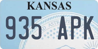 KS license plate 935APK