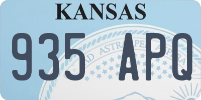 KS license plate 935APQ