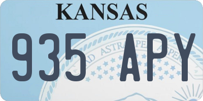 KS license plate 935APY