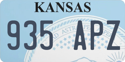 KS license plate 935APZ