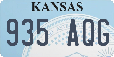 KS license plate 935AQG