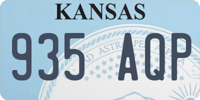 KS license plate 935AQP