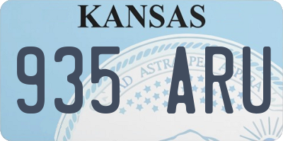 KS license plate 935ARU