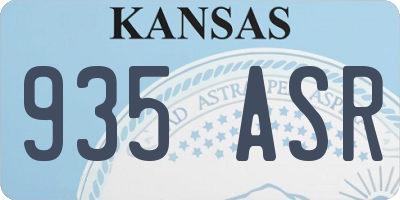 KS license plate 935ASR