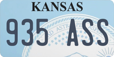 KS license plate 935ASS