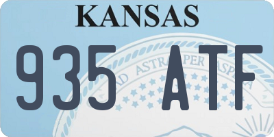 KS license plate 935ATF