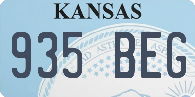 KS license plate 935BEG