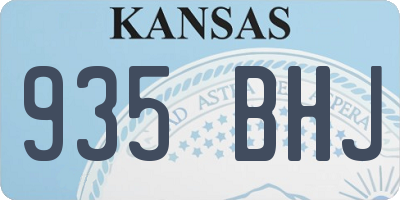 KS license plate 935BHJ