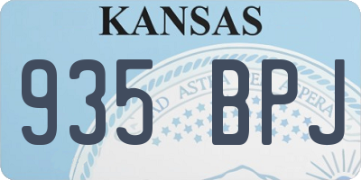 KS license plate 935BPJ