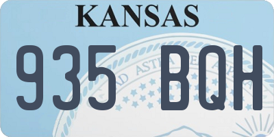 KS license plate 935BQH