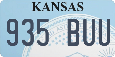 KS license plate 935BUU