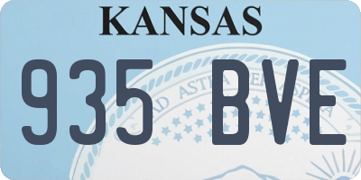 KS license plate 935BVE
