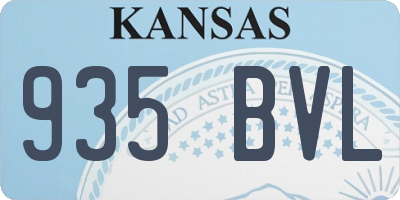 KS license plate 935BVL