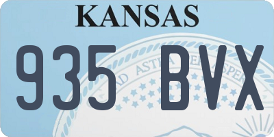 KS license plate 935BVX