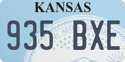 KS license plate 935BXE