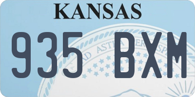 KS license plate 935BXM
