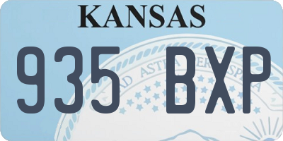 KS license plate 935BXP