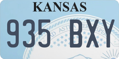KS license plate 935BXY