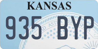 KS license plate 935BYP