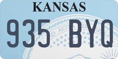 KS license plate 935BYQ