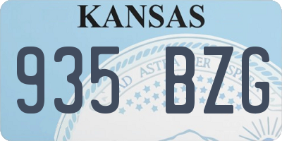 KS license plate 935BZG