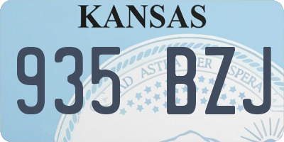 KS license plate 935BZJ