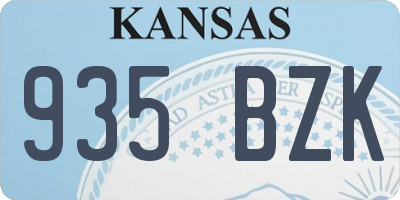 KS license plate 935BZK