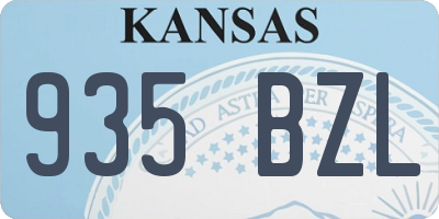 KS license plate 935BZL