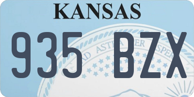 KS license plate 935BZX