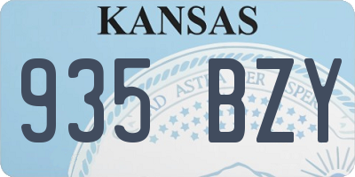 KS license plate 935BZY