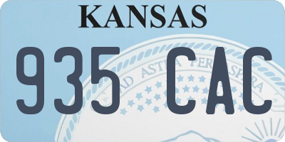 KS license plate 935CAC