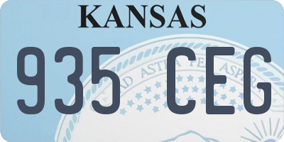 KS license plate 935CEG