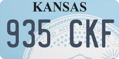 KS license plate 935CKF