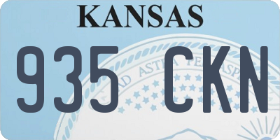 KS license plate 935CKN