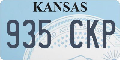 KS license plate 935CKP
