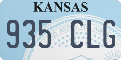 KS license plate 935CLG