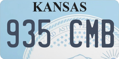 KS license plate 935CMB