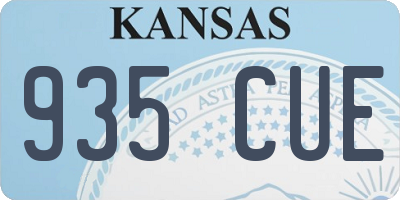 KS license plate 935CUE