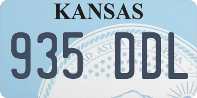 KS license plate 935DDL