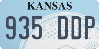 KS license plate 935DDP