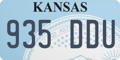 KS license plate 935DDU