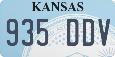 KS license plate 935DDV