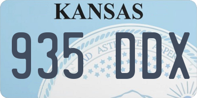 KS license plate 935DDX