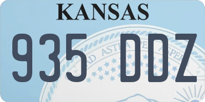 KS license plate 935DDZ
